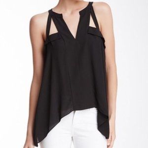 BCBG Avalyn Silk Cutout Tank NWT (Large)